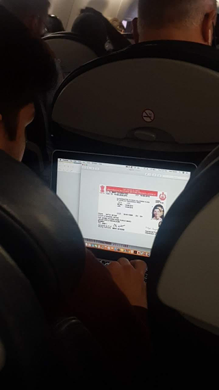 Fake ID Fareed creating what appeared to be a fake ID.